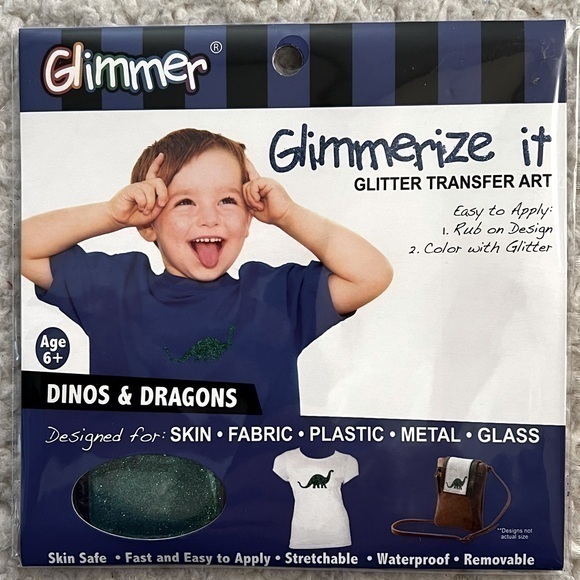 Glimmer Body Art Other - Glimmer Body Art "Dinos & Dragons" Glitter Transfer Art